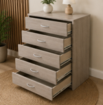 Chest of 5 Drawers - Premium Wooden Storage Drawers