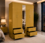 Luxury 5 Door Wooden Wardrobe with Mirror