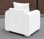 Modern 1 Seater Sofa - White 1 Seater Sofa - Image 3