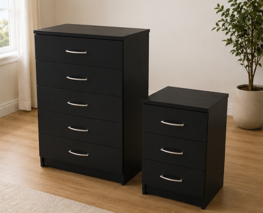 5+3 cd 3 Chest of 5 Drawers With One Side Table - Luxury Storage Chest of 4 Drawers - Image 1