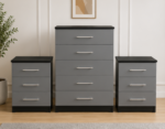 Chest of Five Drawers With Two Side Table - Drawers With Side Table - Luxury Spacious Wooden Drawer Cabinet - Image 6
