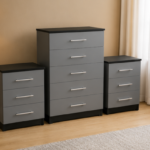 Chest of Five Drawers With Two Side Table - Drawers With Side Table - Luxury Spacious Wooden Drawer Cabinet