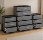 Chest of Five Drawers With Two Side Table - Drawers With Side Table - Luxury Spacious Wooden Drawer Cabinet - Image 2