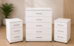Chest of Five Drawers With Two Side Table - Luxury Spacious Wooden Drawer Cabinet - Image 3