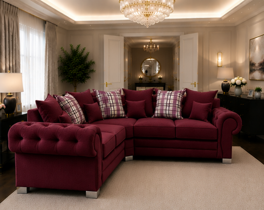 54 Verona Modern Family Sofa – 5 Seater Corner - Verona Modern Corner Sofa – Large 5 Seater - Image 1