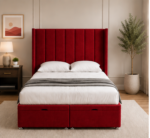 Modern Living Winged Bed Frame - Royal Style Panel Double Bed - Image 2
