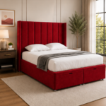 Modern Living Winged Bed Frame - Royal Style Panel Double Bed
