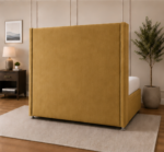 Luxury Contemporary Super King Size Winged Bed - Upholstered Winged Bed with Super King Comfort - Image 3