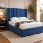 Stylish Wingback Panel Bed Design - Dream Comfort Winged Double Bed