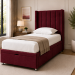 Panel Winged  Bed - Luxury Wingback Panel Single Bed
