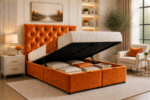 Plush Upholstered King Ottoman Bed - Image 2