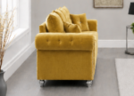 Ashwin 3 Seater Sofa – Gold Fabric - Image 3