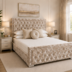 Hilton King Size Bed – Beige Premium Comfort Bed -  King Size Bed