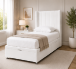 Modern Bedroom Panel Winged Bed - Panel Winged Single Bed