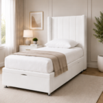 Modern Bedroom Panel Winged Bed - Panel Winged Single Bed