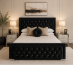 Modern Double Bed - Hilton Double Bed – Elegant Soft Headboard Bed - Image 2