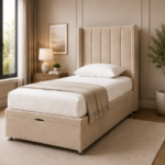 Luxury Bedroom Wingback Bed - Single Winged Bed