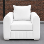 Modern 1 Seater Sofa - White 1 Seater Sofa