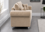 Ashwin Beige Three Seater Sofa - Modern 3 Seater Sofa - Image 4