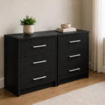 Tables with 3 Drawers – Elegant Modern Wooden Nightstands , 2 Bedside Tables with 3 Drawers - Image 3