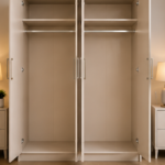 Premium Storage 4 Door Wardrobe – Modern Bedroom 4 Door Wardrobe – Elegant Storage Choice