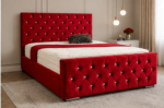 Super King Size Bed - Red Florida Bed King Size Frame - Super King Size - Luxury Red King Size  Bed
