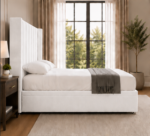 Luxury Winged Super King Size Bed - Premium Velvet Upholstered - Image 4