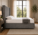 Luxury Upholstered Winged Super King Bed Design - Winged Super King Bed - Image 4