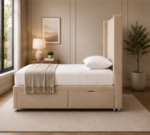 Luxury Bedroom Wingback Bed - Single Winged Bed - Image 3