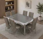 Dining Table Set with 6 Chairs – Elegant Modern Dining Set - Premium Wooden Dining Room Set - Image 2