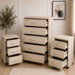 Stylish Bedroom Organizer – 5 Chest of Drawer+ 2 Bedside Tables - Chest of 5 Drawers - Image 2
