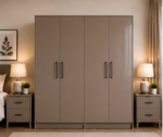 4 Door Wardrobe - Wooden 4 Door Wardrobe - Deluxe 4 Door Wardrobe – Stylish Bedroom Furniture - Image 4