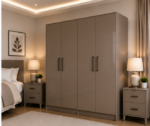 4 Door Wardrobe - Wooden 4 Door Wardrobe - Deluxe 4 Door Wardrobe – Stylish Bedroom Furniture - Image 3