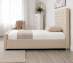 Florida Wooden Single Bed Frame - Florida Single Bed Beige Colour - Image 3