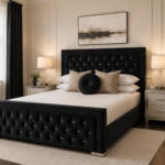 Modern Double Bed - Hilton Double Bed – Elegant Soft Headboard Bed