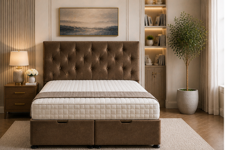 68 Contemporary Double Ottoman Storage Bed - Image 1