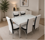 Dining Table Set with 6 Chairs – Premium Contemporary Dining - Premium Wooden Dining Room Set - Image 2