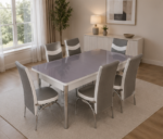 Dining Table Set with 6 Chairs – Elegant Modern Dining Set - 6 Seater Dining Table – Modern Stylish Dining Set - Image 2
