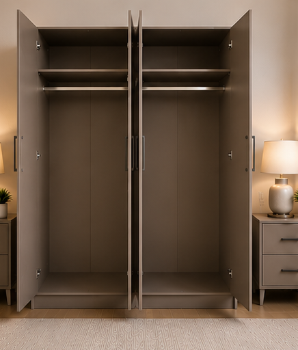 69 4 Door Wardrobe - Wooden 4 Door Wardrobe - Deluxe 4 Door Wardrobe – Stylish Bedroom Furniture - Image 1
