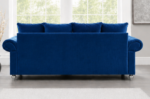 Blue Fabric 3 Seater Sofa - Image 5