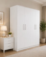 Wooden 4 Door Wardrobe – Classic & Elegant Finish - Image 2