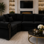 4 Seater Corner Sofa - Ashwin Stylish L Shape Sofa - Four Seater Sofa