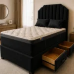 Double Divan Bed Base with Soft Padding - Double Bed with Mattress