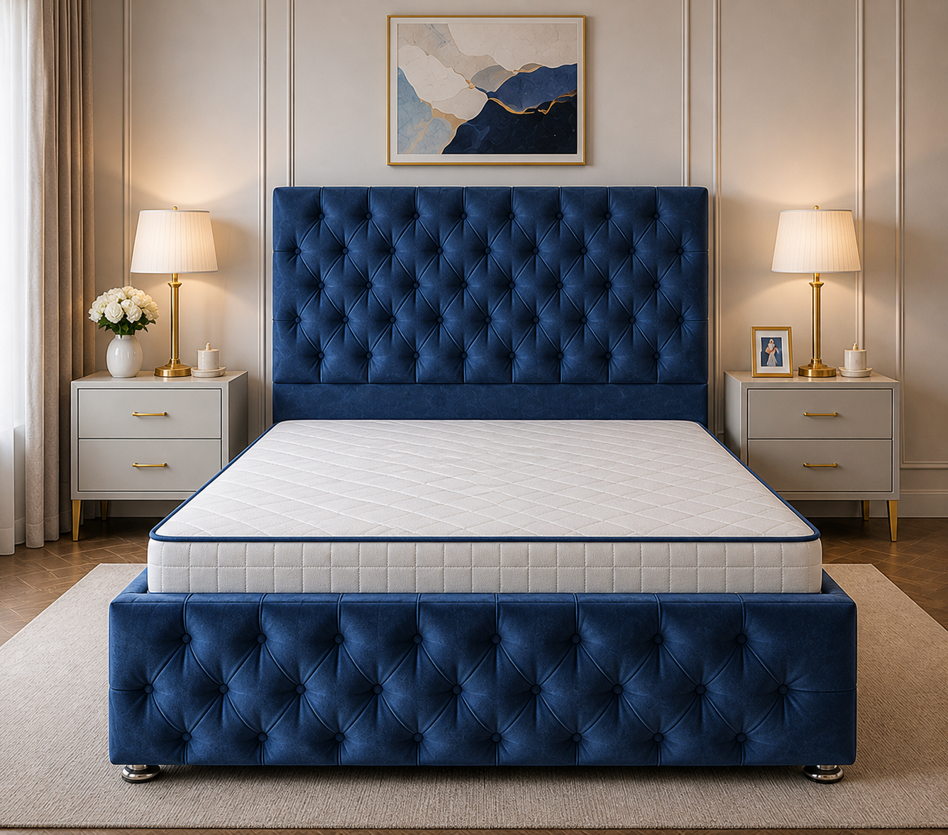 72e10a46-c704-40e1-bd50-74989ac6b759 Double Divan Bed Frame – Classic & Strong Build - Image 1
