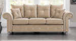 Ashwin Beige Three Seater Sofa - Modern 3 Seater Sofa