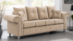 Ashwin Beige Three Seater Sofa - Modern 3 Seater Sofa - Image 3