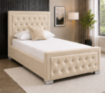 Modern Single Bed Frame – Soft & Stylish Design - Luxury Single Bed - Image 2