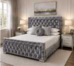 King Size Bed Frame - Hilton King Size Bed – Grey Stylish Comfortable Bed - Image 5