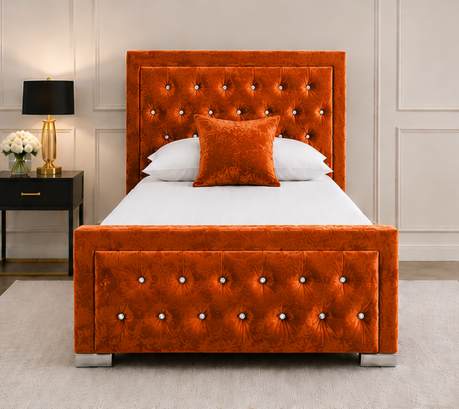7675675676 Single Bed – Hilton Single Bed – Luxury Soft Upholstered Bed - Image 1