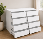 Chest of 4+4 Drawers – Premium Wooden Storage Unit - Chest of Four Drawers